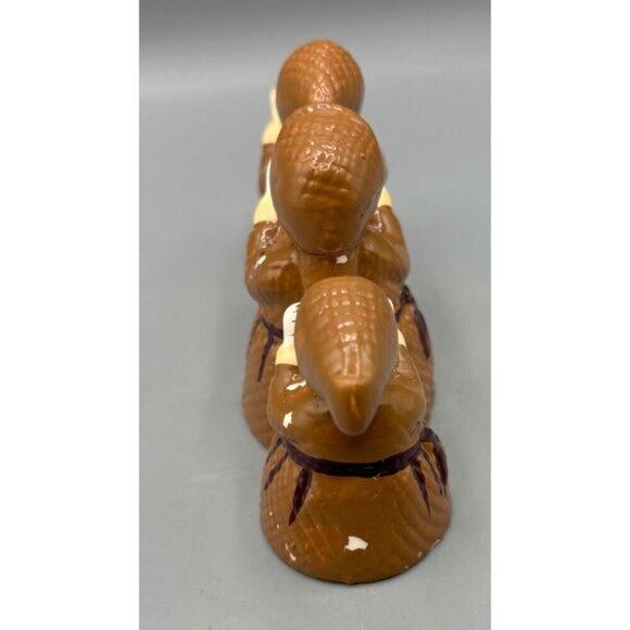 Vtg Dept 56 Ceramic Monks A Caroling Christmas Village - Picture 3 of 4